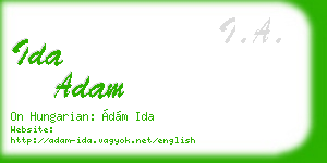 ida adam business card